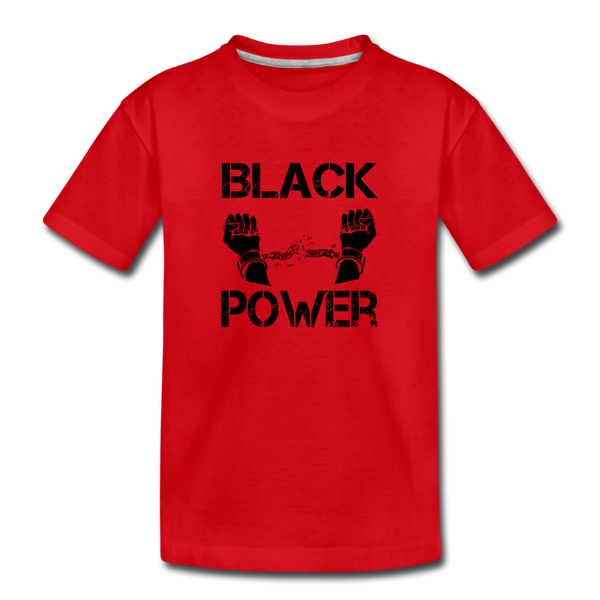 Children's Black Power T-shirt - red