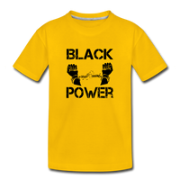 Children's Black Power T-shirt - sun yellow
