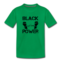 Children's Black Power T-shirt - kelly green