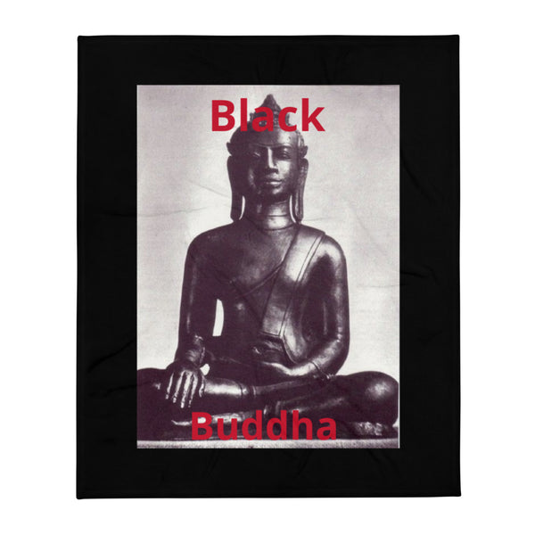 BLack Buddha Throw Blanket 50 x 60