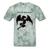 Black Dragon T-shirt - military green tie dye