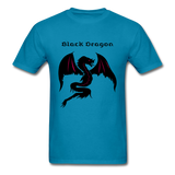 Black Dragon T-shirt - turquoise