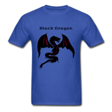 Black Dragon T-shirt - royal blue