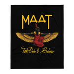 Maat (Black) Throw Blanket  50x60