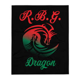R.B.G Dragon Throw Blanket  50x60