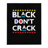 Black Don't Crack Throw Blanket  50x60