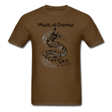Big Kid's Musical Genius T-shirt - brown