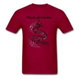 Big Kid's Musical Genius T-shirt - dark red