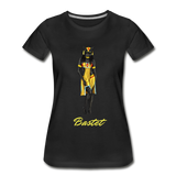 Women's Bastet Cat Goddess Premium Organic T-Shirt - black