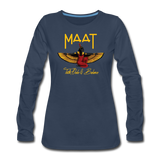 Maat Women's Slim Fit Long Sleeve T-Shirt - navy
