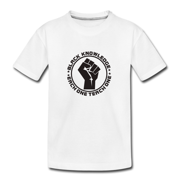 Black Knowledge Kids' Premium T-Shirt - white