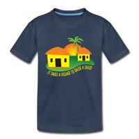 It Takes A Village Organic Toddler T-Shirt - navy