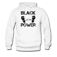 Men's Black Power Hoodie - white