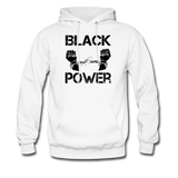 Men's Black Power Hoodie - white