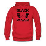 Men's Black Power Hoodie - red