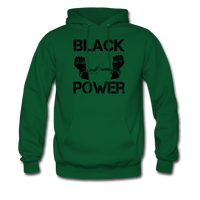 Men's Black Power Hoodie - forest green