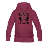 Women’s Black Power Hoodie - burgundy
