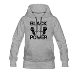 Women’s Black Power Hoodie - heather gray