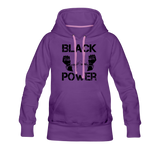 Women’s Black Power Hoodie - purple