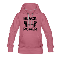 Women’s Black Power Hoodie - mauve