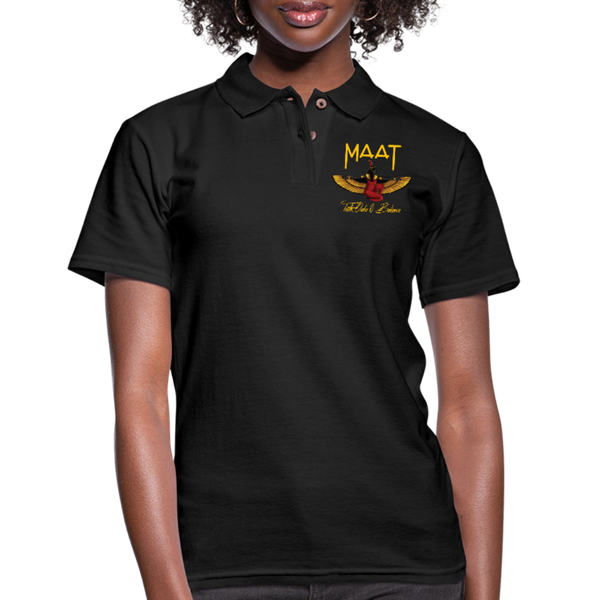 Maat Pique Polo Shirt - black