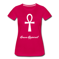 Women's Ankh T-Shirt (White) - dark pink