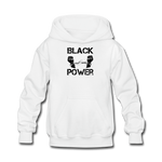 Kids' Black Power Hoodie - white