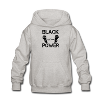 Kids' Black Power Hoodie - heather gray