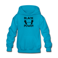 Kids' Black Power Hoodie - turquoise