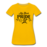 Women’s Black Pride T-shirt - sun yellow