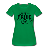 Women’s Black Pride T-shirt - kelly green