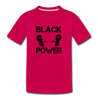 Children's Black Power T-shirt - dark pink