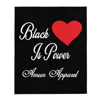 Black Love Throw Blanket